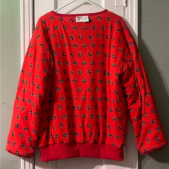 EUC Vintage Disney Red Mickey Mouse Women’s Reversible Sweatshirt - Picture 4 of 8